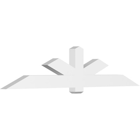 Ekena Millwork Kennewick Architectural Grade PVC Gable Bracket, 96"W x 20"H x 4"D x 6"F, 5/12 Pitch GBP096X20X0406KEN00